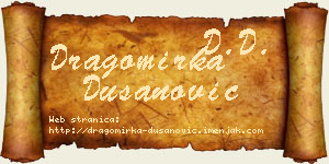 Dragomirka Dušanović vizit kartica